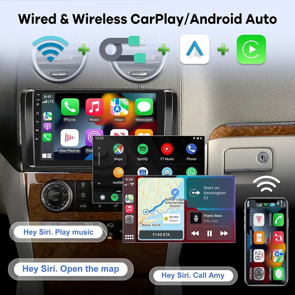 Автомагнітола Android для Mercedes ML/GL W164 із CarPlay - фото 5