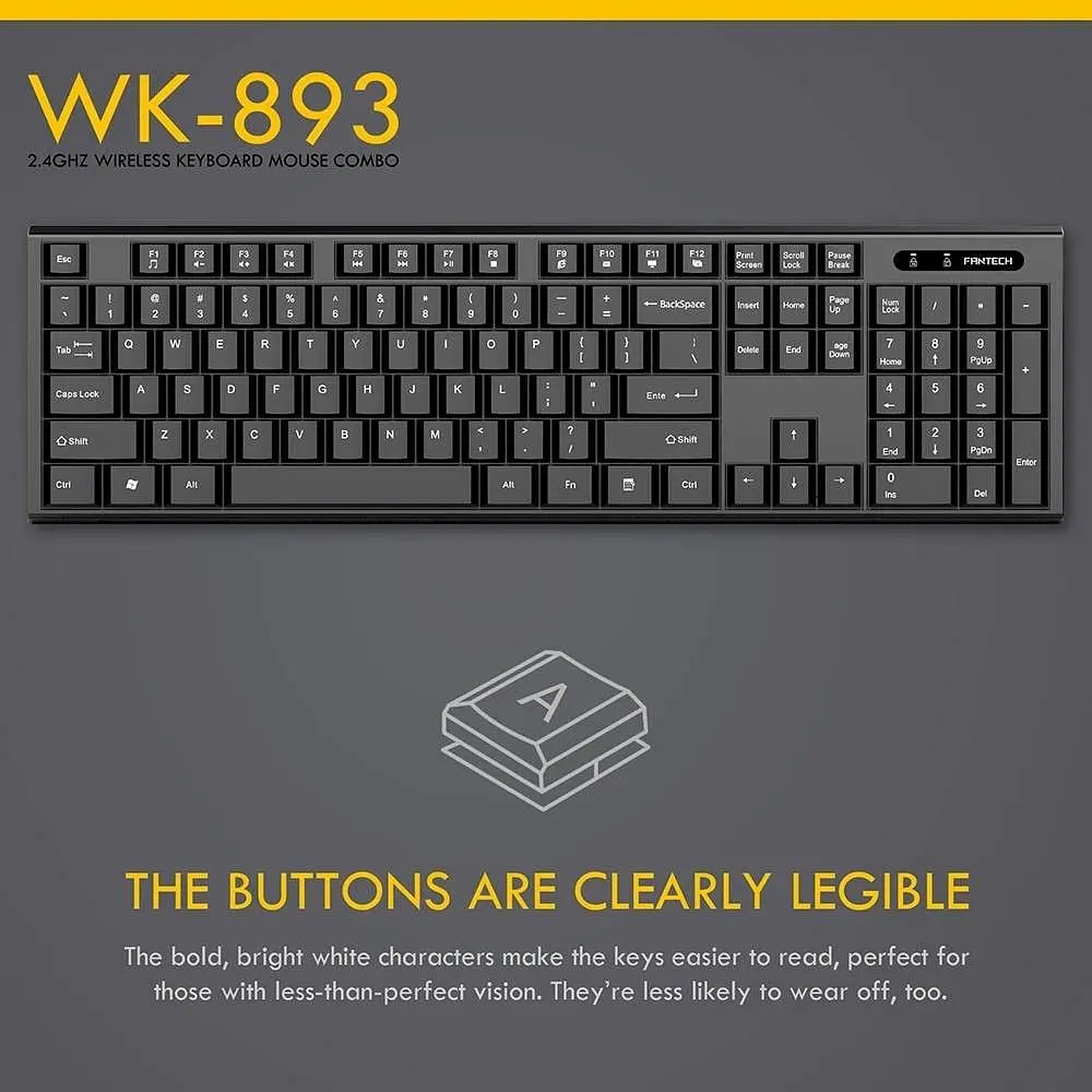 Бездротова клавіатура та миша Fantech WK-893 (39132-01_714) - фото 12