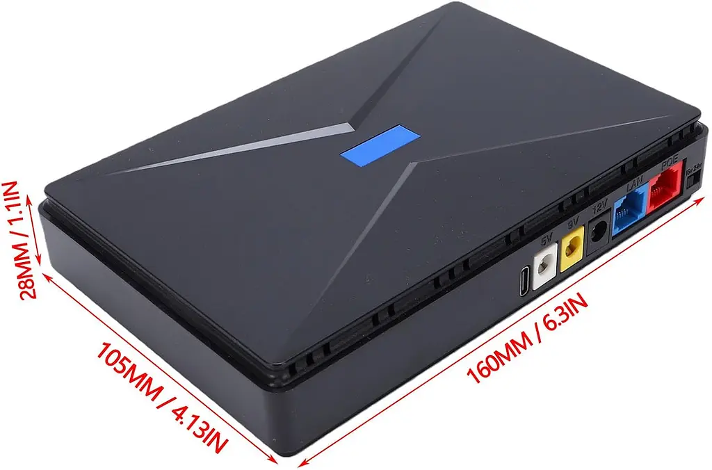 Міні-ДБЖ Andowl Q-UP900х1 - безперебійник 10000 mAh для Wi-Fi роутера, модему, IP-камер та LED-освітлення - фото 6