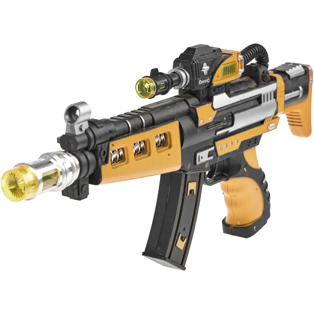 Іграшкова зброя ZIPP Toys Автомат світло-звуковий Зброя майбутнього Жовтий (819) - фото 5