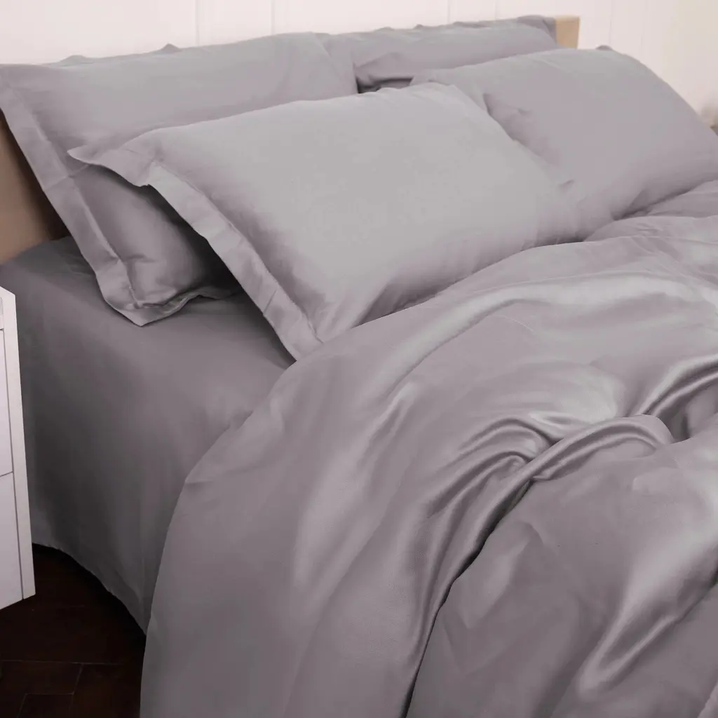Постільна білизна MirSon Tencel №06 Gray 2x160x220 Сімейний Євро (2200009370533) - фото 8