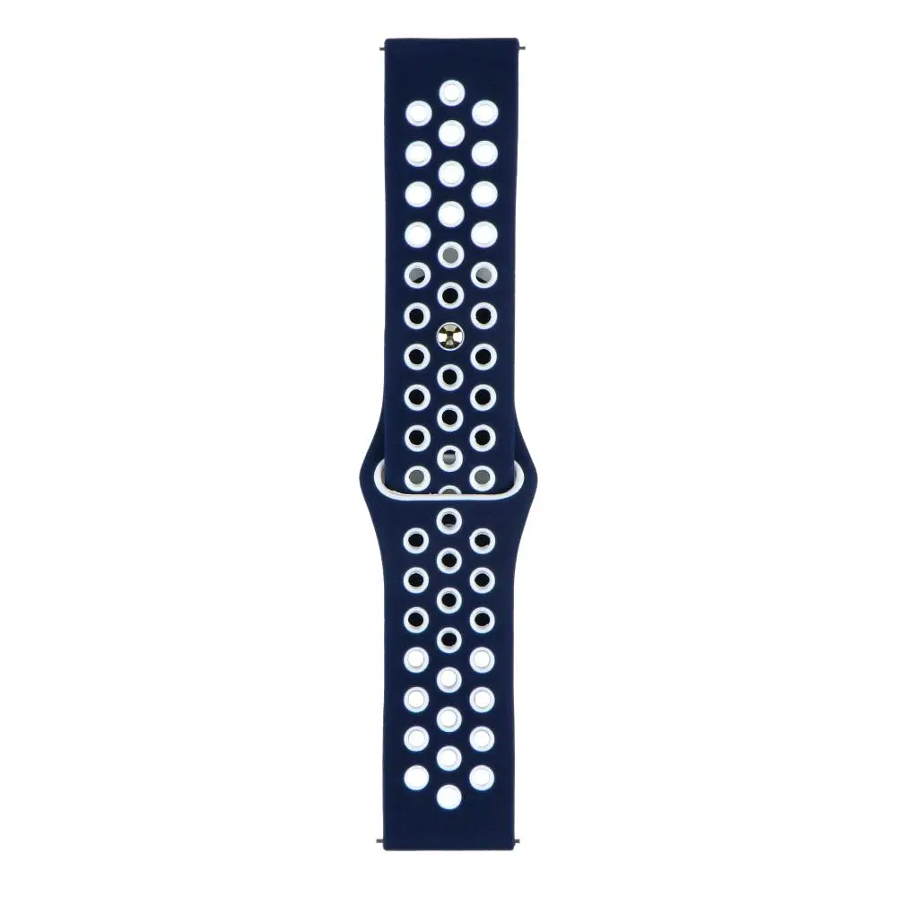 Ремінець Universal 22mm Silicone N Sport Samsung/Amazfit/Huawei Blue White (29272_3337592) - фото 2