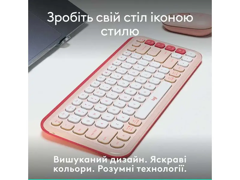 Клавіатура Logitech POP Icon Keys Rose (920-013073) - фото 4