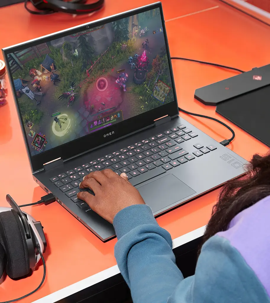 Ноутбук HP OMEN 15-en1000ru 15.6FHD IPS 144Hz/AMD R5 5600H/8/512F/NVD3060-6/DOS/Silver (422M7EA) - фото 9