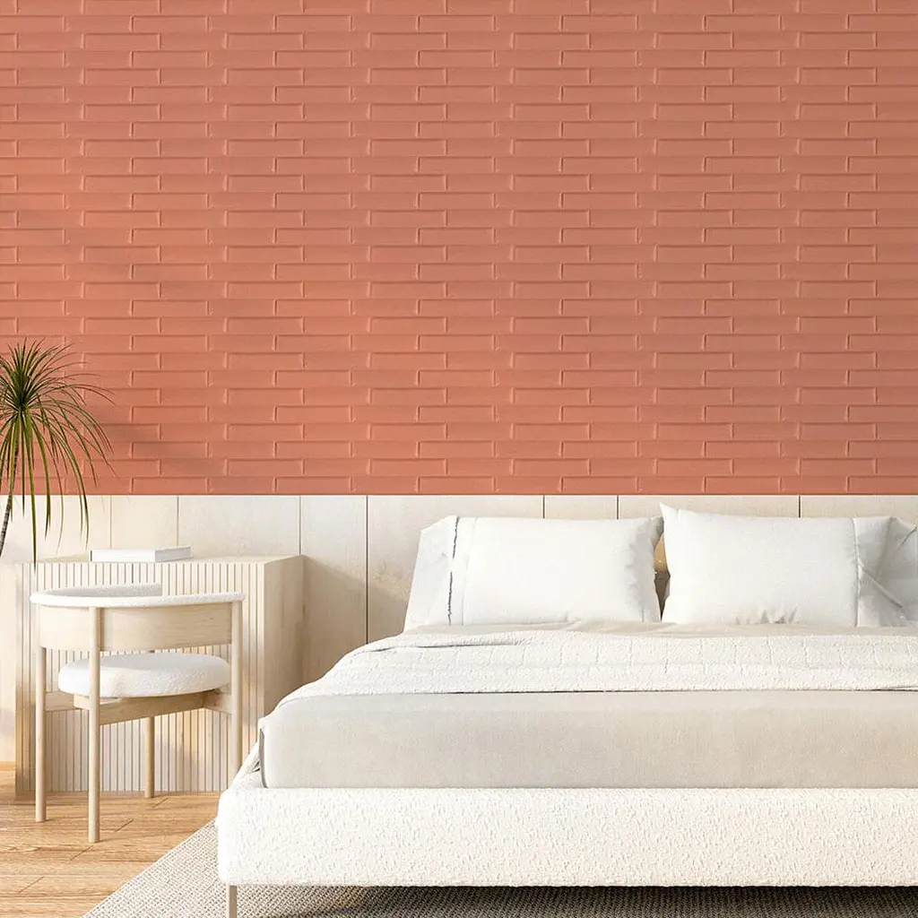 3D панель Sticker Wall самоклеюча кладка 700x770x5мм Пудра SW-00001715 - фото 5