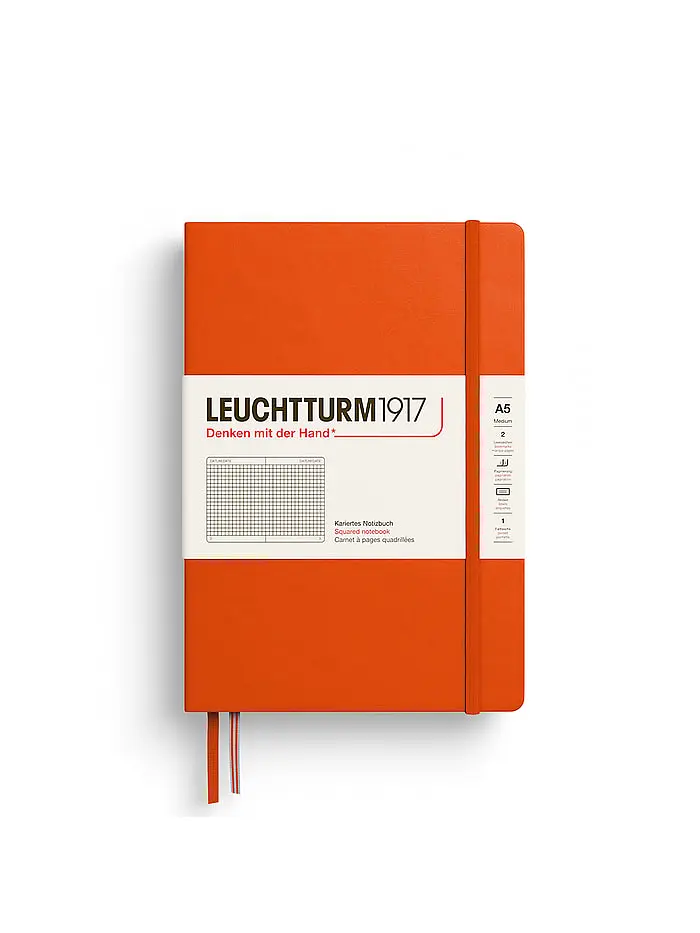 Блокнот Leuchtturm1917, Середній, Pumpkin, Клітинка (373984) - фото 7