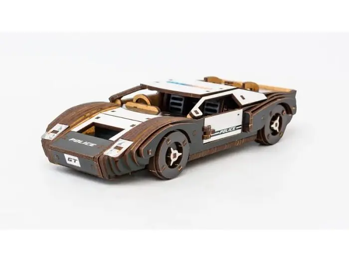 Дерев’яний 3D конструктор Fast car Gt, Puzzleоk (Puz-26916), 164 дет. (білий) - фото 2