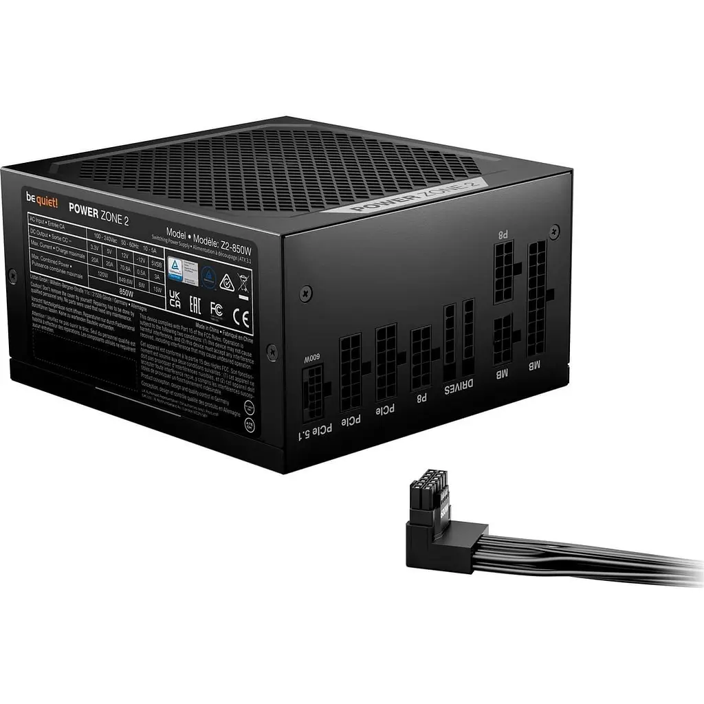 Блок живлення Be quiet! POWER ZONE 2 850W ATX 3.1 80+ Platinum (BP007EU) Black - фото 4