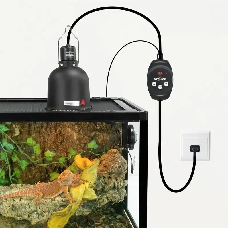 Світильник з глибоким рефлектором і термостатом Repti-Zoo RL04DTC 100W, з функцією dimming для тераріуму - фото 4