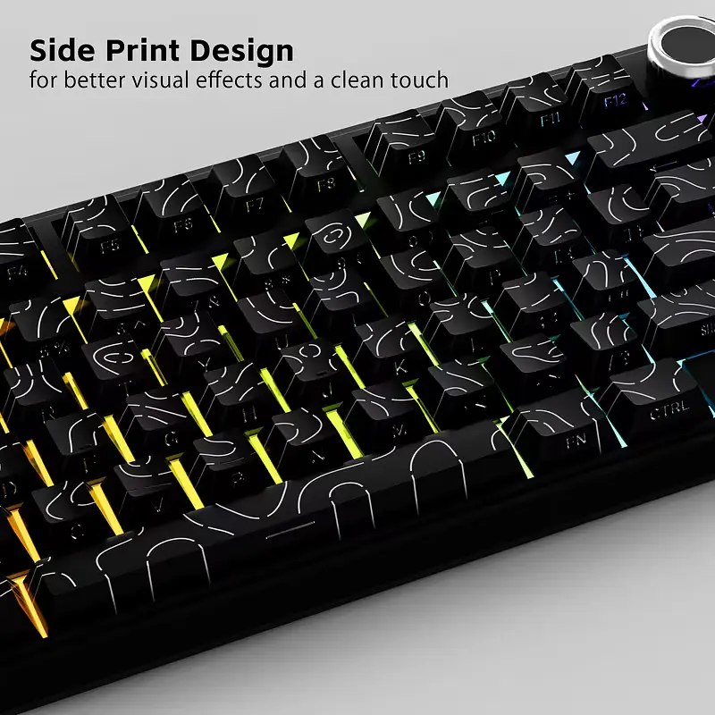 Набір кейкапів PBT Black Lines / 97 шт / OEM-профіль / Black - фото 2