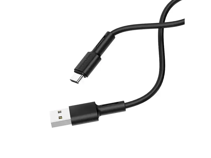 Кабель Borofone BX31 Soft Silicone USB Type-A to USB Type-C 1m Black (6931474710390) - фото 2