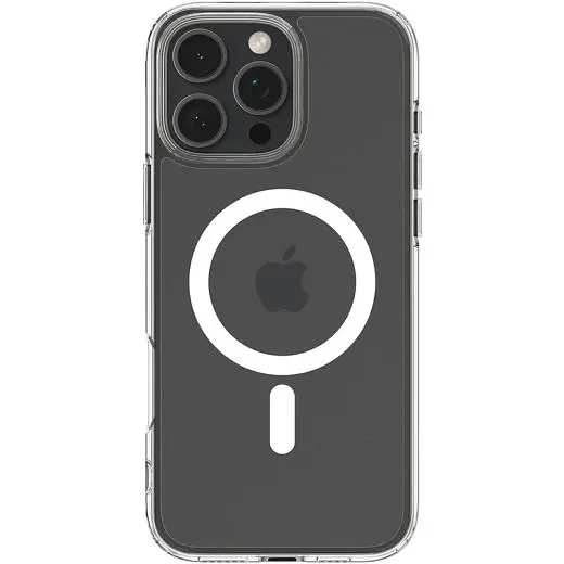 Прозорий чохол Spigen Ultra Hybrid MagSafe Frost Clear для iPhone 16 Pro (ACS08133) - фото 4
