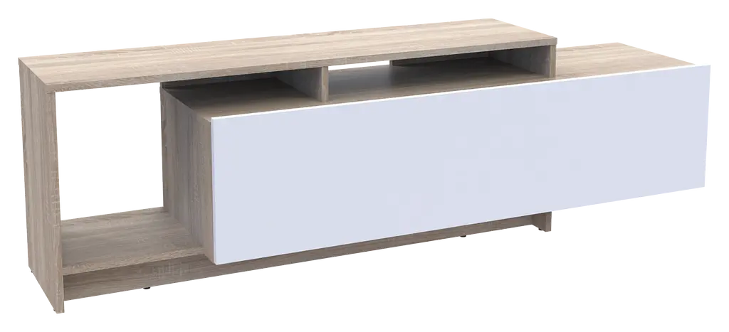 Стінка у вітальню Doros U2 Дуб Сонома Білий ДСП 160х38х48 см (41510018) - фото 5