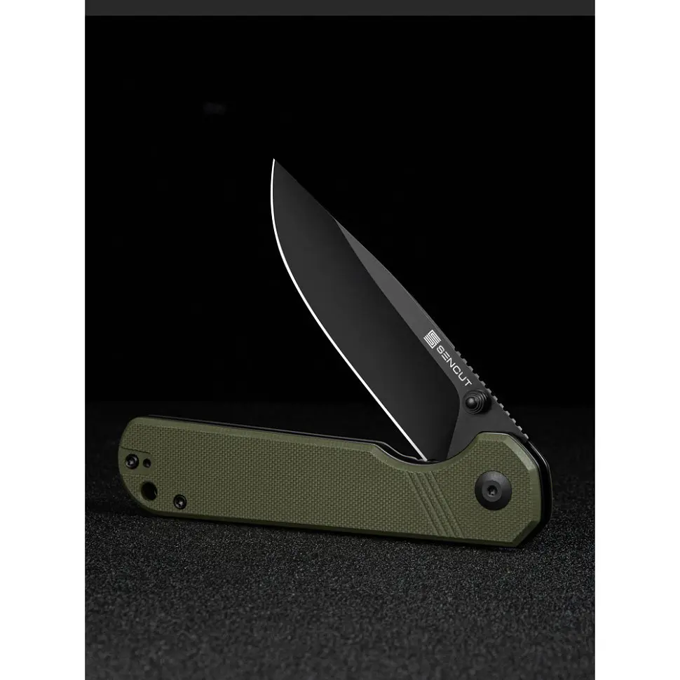 Ніж cкладний Sencut Aetheris S24095-2 зелений G10, чорне лезо - фото 11
