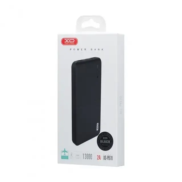 Портативный внешний аккумулятор XO PB70 13000 mAh Power Bank (Черный) - фото 4