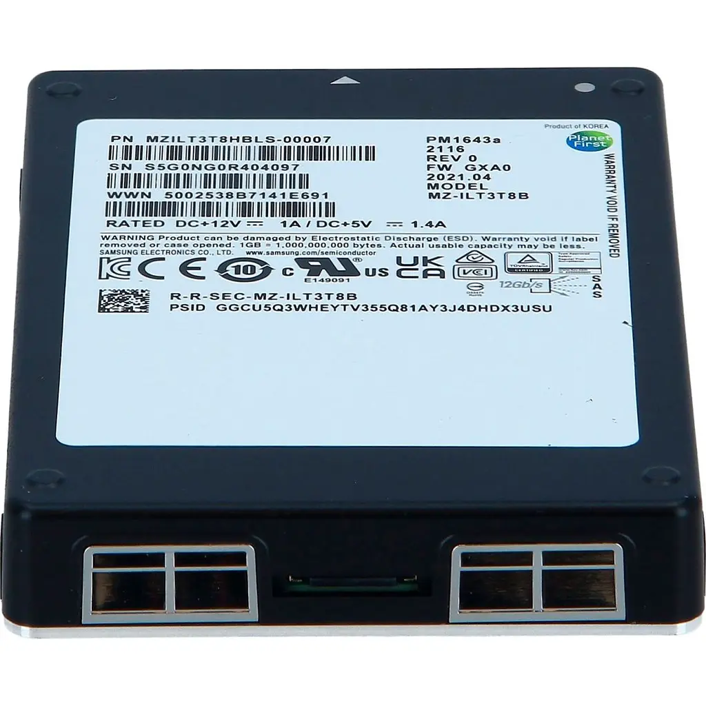 SSD накопичувач Samsung PM1643a 3.84TB [MZILT3T8HBLS-00007] [122232] - фото 3
