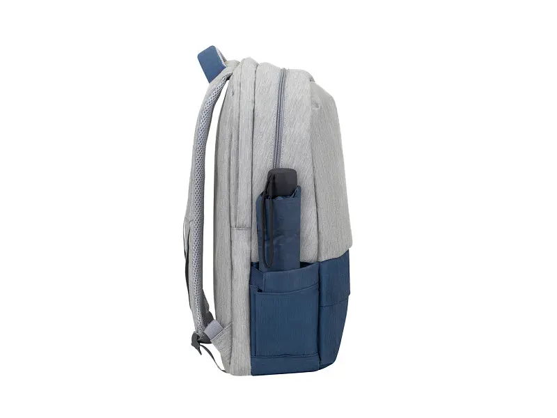Рюкзак для ноутбука RIVACASE Prater 7567 17.3 grey/dark blue - фото 7