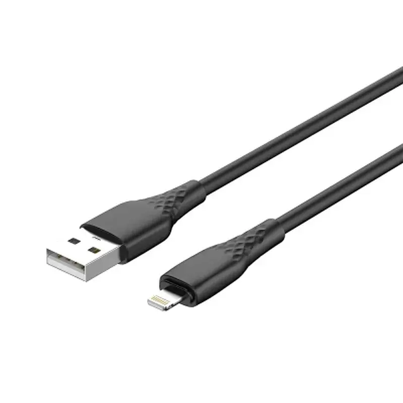 Дата кабель USB 2.0 AM to Lightning 1.0m 3A textured PVC black ColorWay (CW-CBUL094-BK) - фото 3