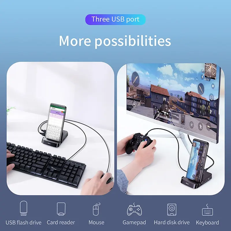 Док-станция Baseus Mate Docking Type-C Intelligent HUB (CAHUB-AT01) - фото 6