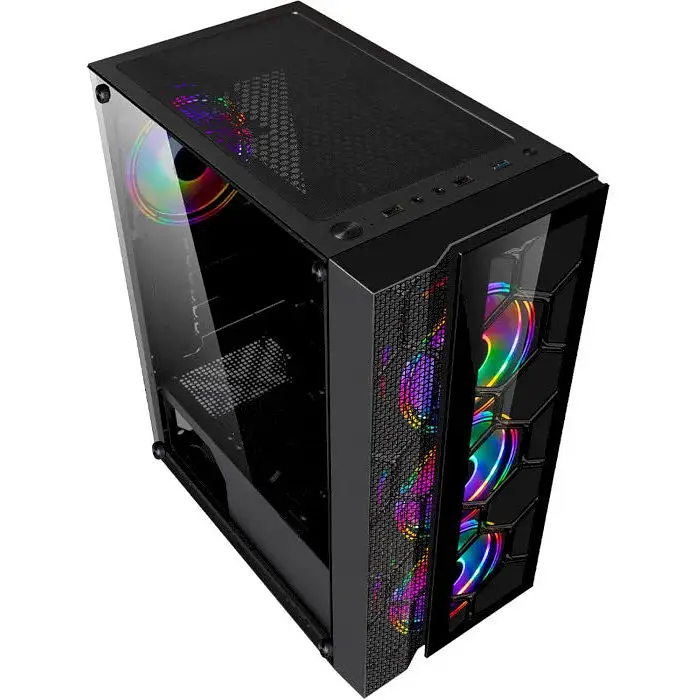 Корпус Frime Nucleus Black USB 3.0 без БЖ (Nucleus-U3-GLS-4DTRMLT16.6WP) - фото 3