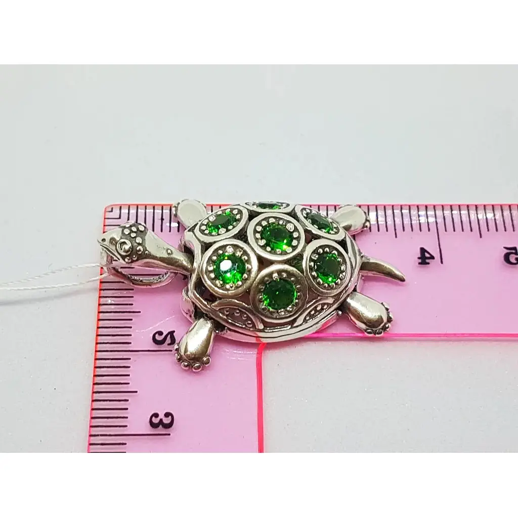 Срібна підвіска Premium Тортіла. 3105 Білий - фото 4