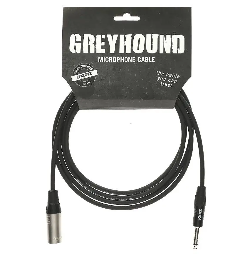 Балансный аудио кабель Jack 6.3 TRS Stereo - XLR Male 3м KLOTZ GRG1MP03.0
