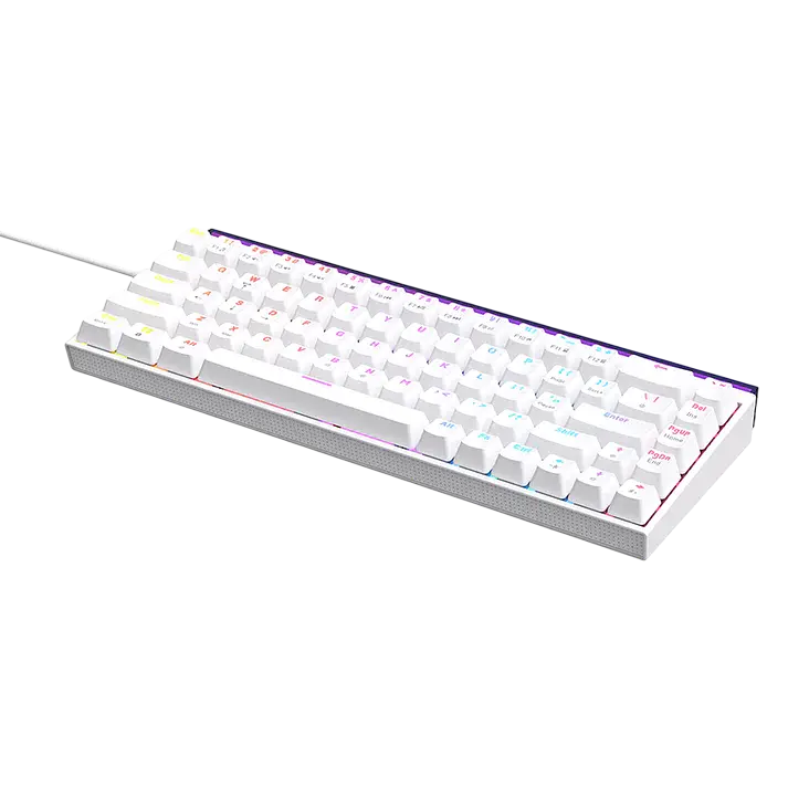 Клавіатура Ajazz NK68 Red Switch RGB White (NK68-RS-W) - фото 3