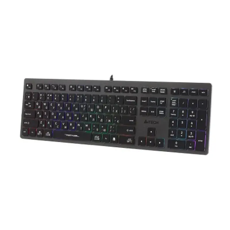 Клавіатура A4Tech FX60H USB Grey Neon backlit (4711421978309) - фото 2