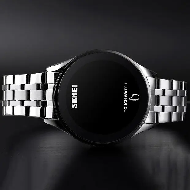 Чоловічий наручний світлодіодний годинник Skmei 1579 light (Сріблястий) - фото 9