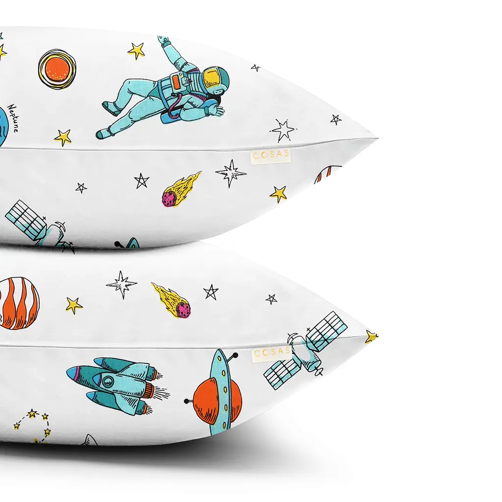 Набір наволочок Cosas Spaceman CS1 40х60 см білий (SetPillow_AstronautWhite_40х60) - фото 2