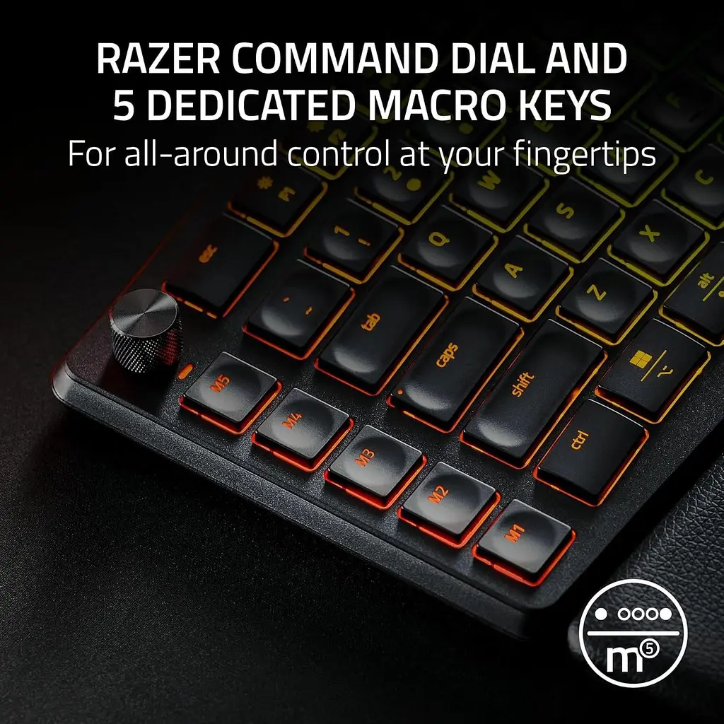 Клавіатура Razer Pro Type Ergo 118 key USB-A/WL/BT EN RGB Black (RZ03-05440100-R3M1) - фото 11