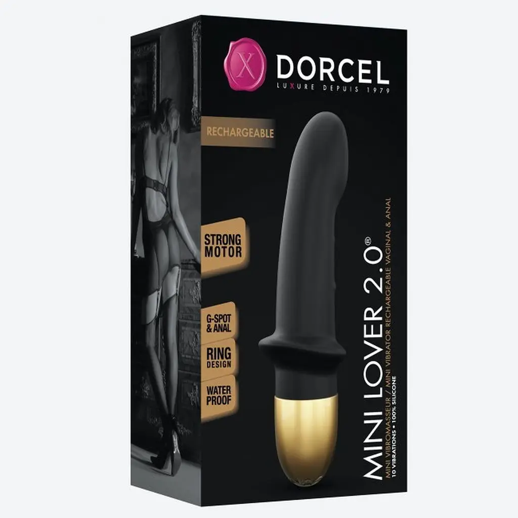 Вібратор Dorcel Mini Lover 2.0 16.5 см чорний - фото 9