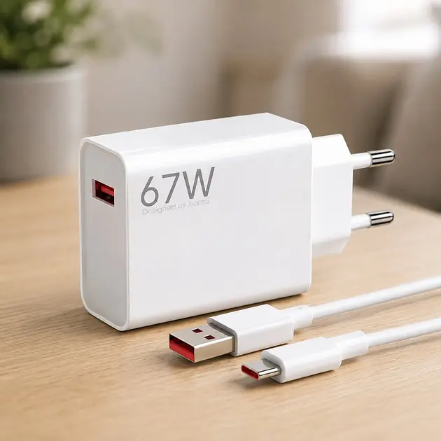 Мережевий зарядний пристрій AND 6000  1хUSB 67вт з швидкою зарядкою   - фото 2