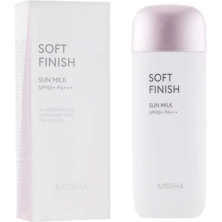 Сонцезахисне молочко для обличчя Missha All Around Safe Block Soft Finish Sun Milk SPF50+/PA+++, 70 мл - фото 2