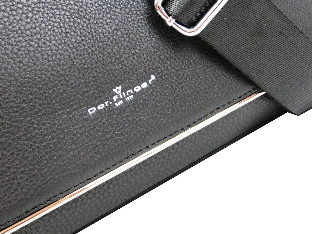 Чоловічі шкіряні сумки месенджер Dor. Flinger 0130HJ001 Чорна - фото 8