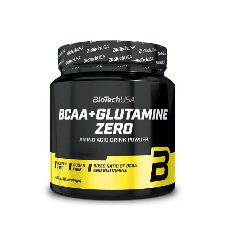 Амінокислота BCAA BioTech BCAA+Glutamine Zero, 480 грам - Лимон