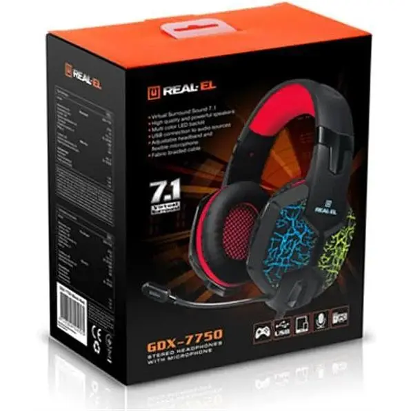 Гарнітура Real-El GDX-7750 Black/Red - фото 10
