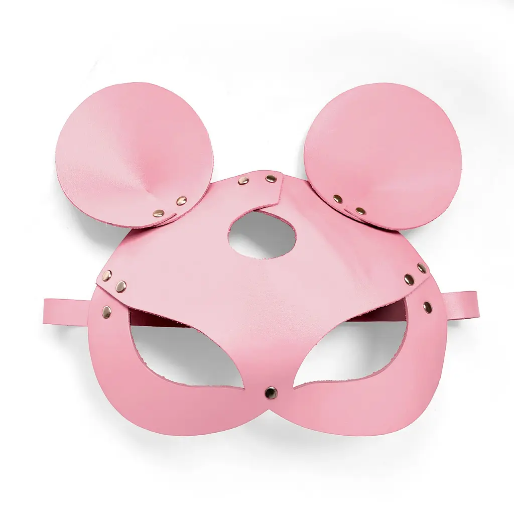 Шкіряна маска мишки Art of Sex - Mouse Mask, колір Рожевий - фото 3