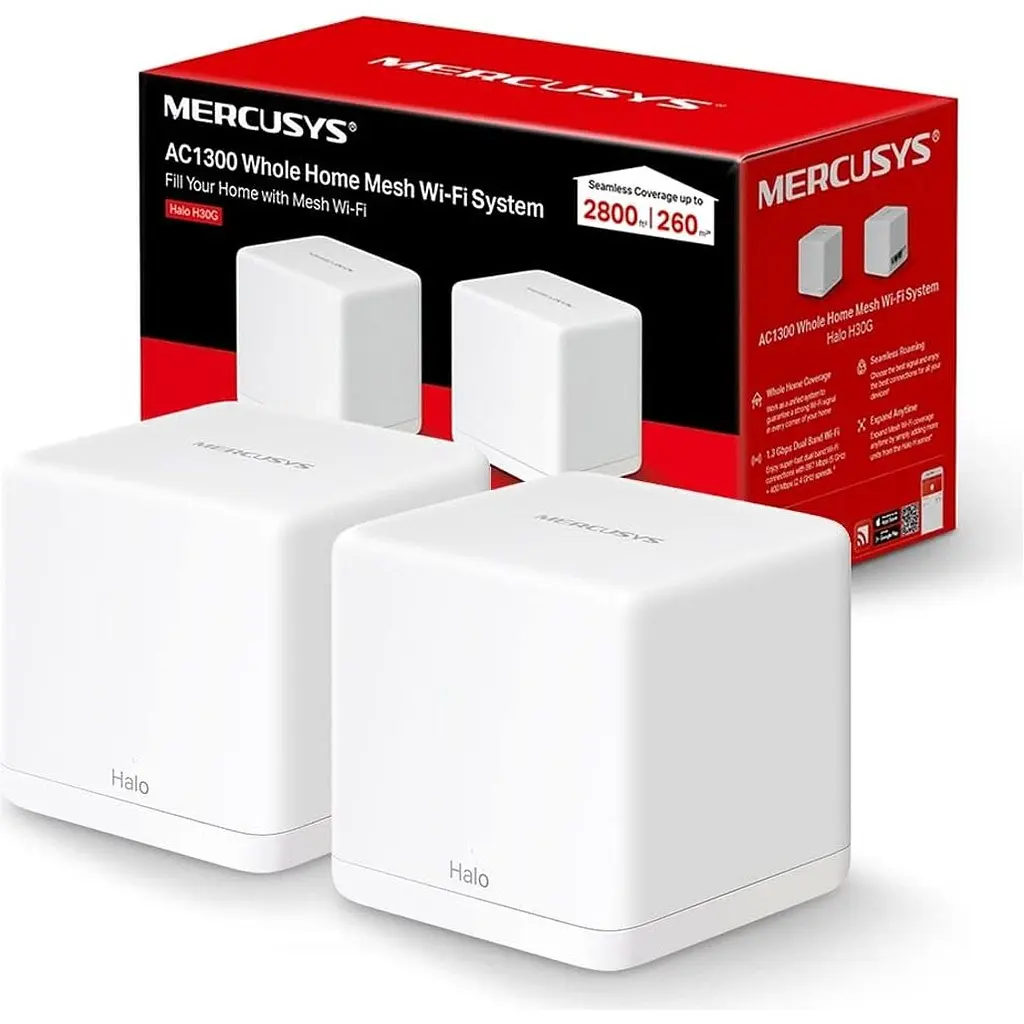 Wi-Fi Mesh система Mercusys Halo H30G 2-pack [104090] - фото 4