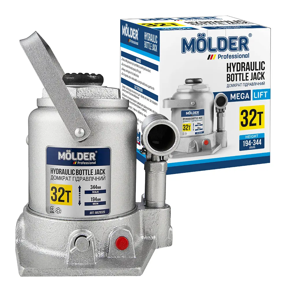 Домкрат гідравлічний пляшковий Molder 32 т 194-344 мм (MA29320) - фото 2
