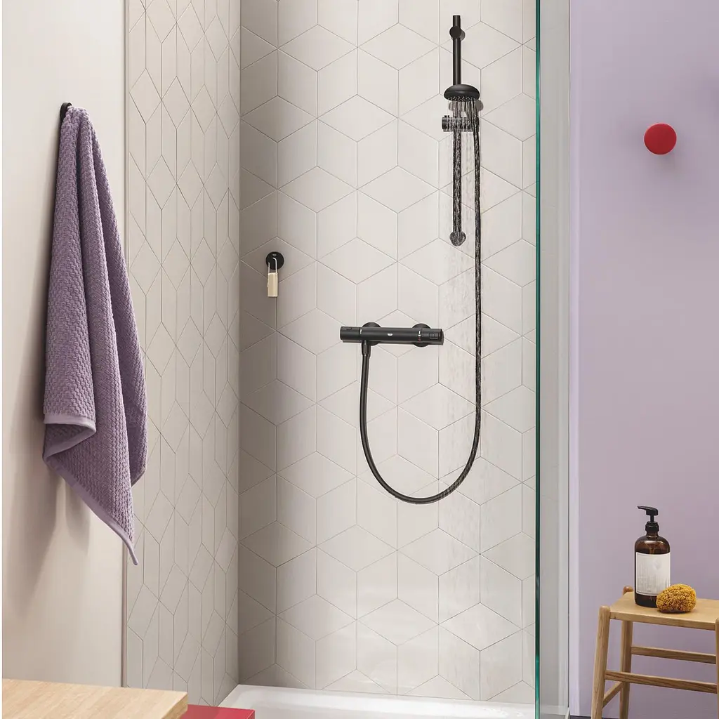 Гачок для ванної кімнати Grohe QuickFix Start 411732430, Чорний матовий - фото 5