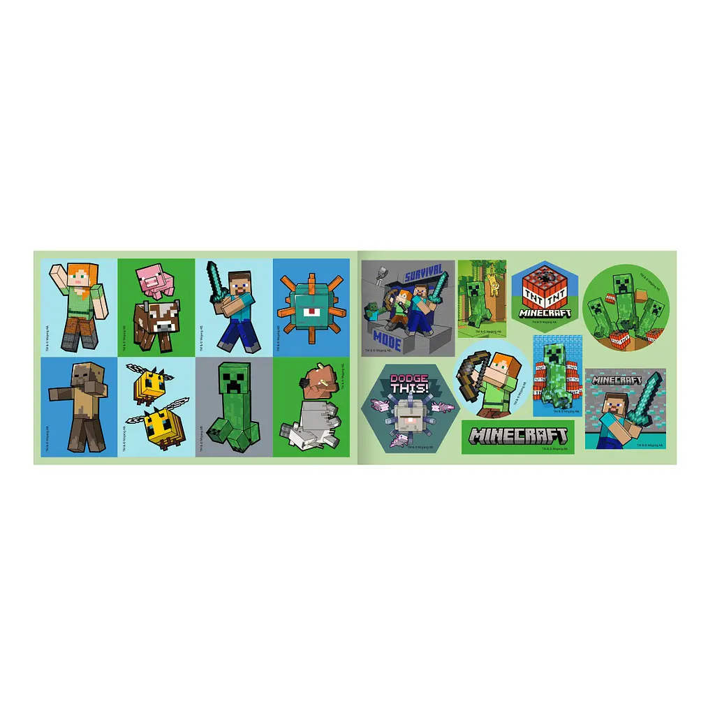 Розмальовка A4 Minecraft 12стор. з наліпками та завданнями 743222/Yes/ - фото 3