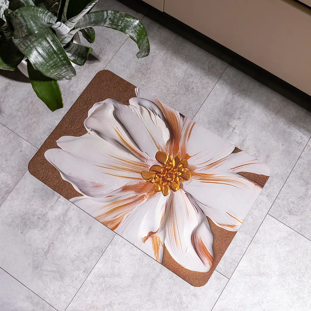 Килимок із 3D-принтом Impasto 58×38 см діатомітовий Yiwu HP-42-105 - фото 2