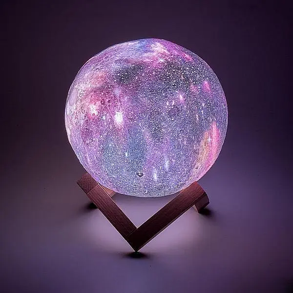 Настільний сенсорний світильник – нічник Місяць Magic 3D RGB Moon Light з пультом - фото 4