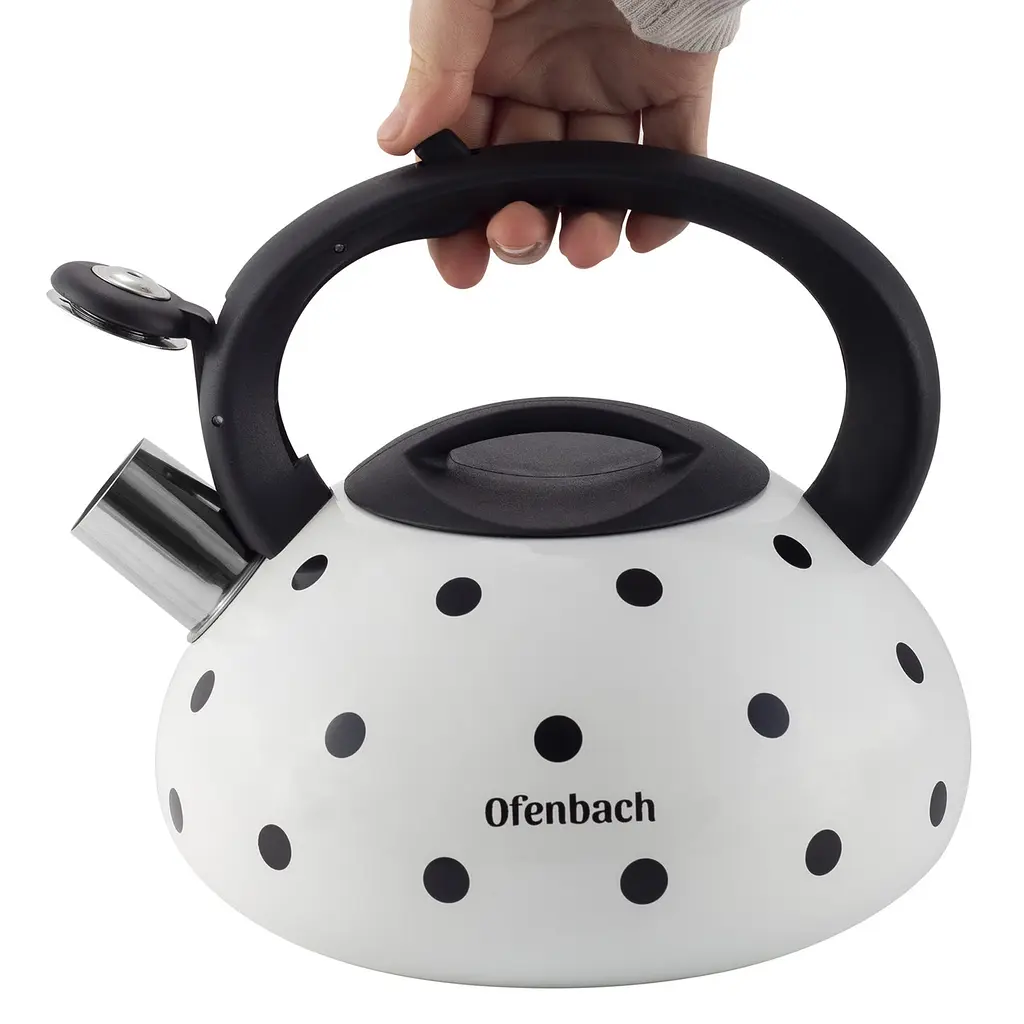 Чайник із свистком Ofenbach NB-100301WH 2.5 л білий - фото 6