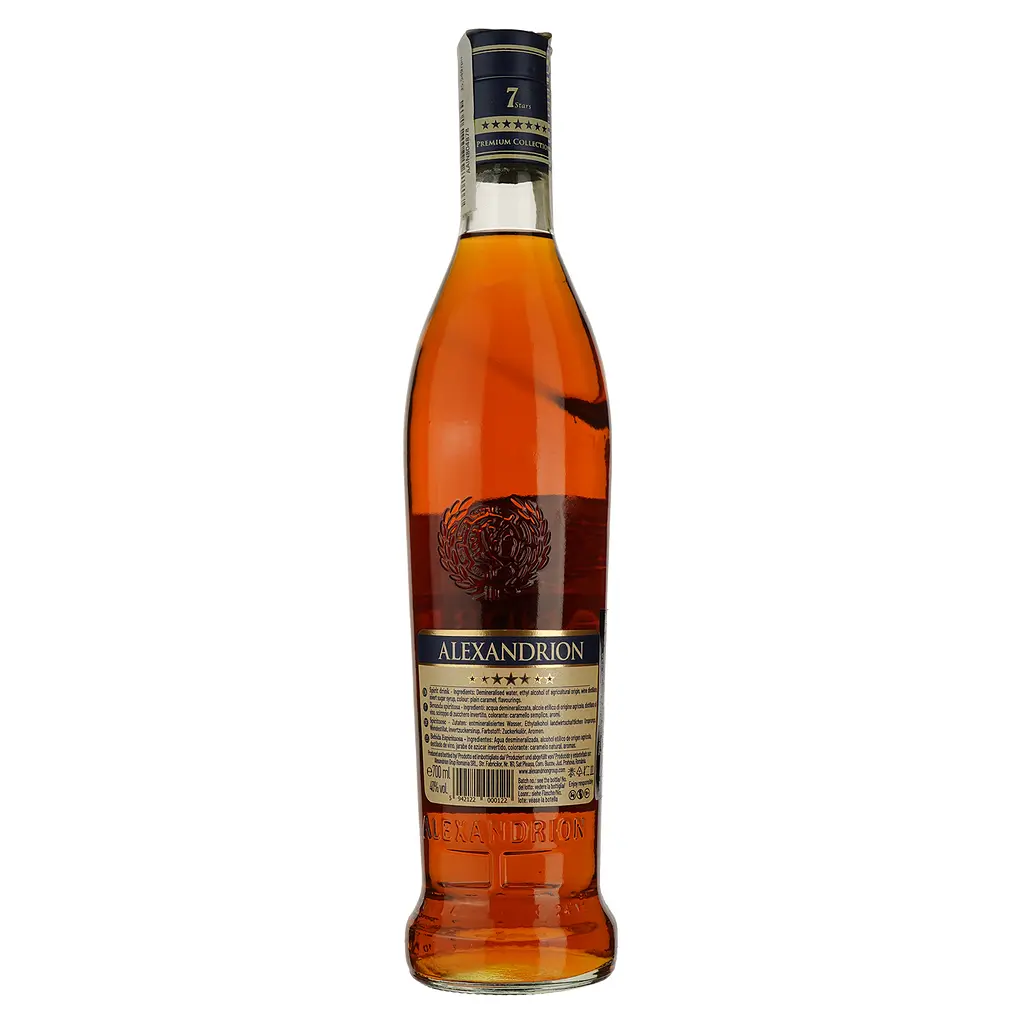 Крепкий алкогольный напиток Alexandrion 7 звезд, 40%, в подарочной упаковке, 0,7 л - фото 3