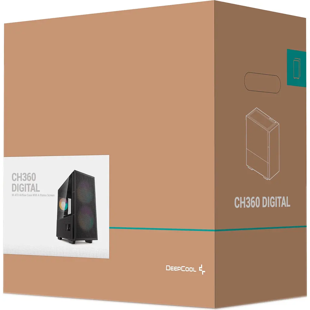 Корпус Deepcool CH360 Digital Black (R-CH360-BKAPE3D-G-1) [146735] - фото 14