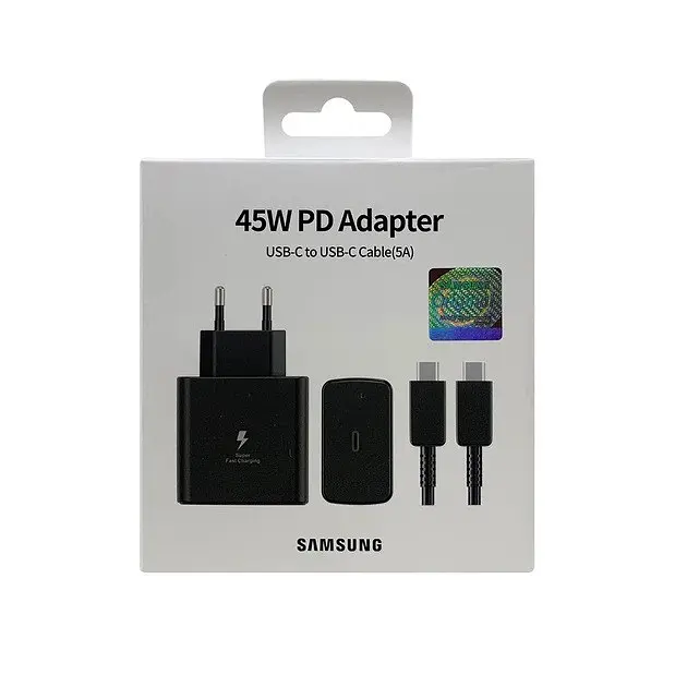 Зарядное устройство для SAMSUNG TRIO PD 2в1 65W (EP-TA845XBEGCN) адаптер + кабель TYPE-C - TYPE-C черный - фото 5
