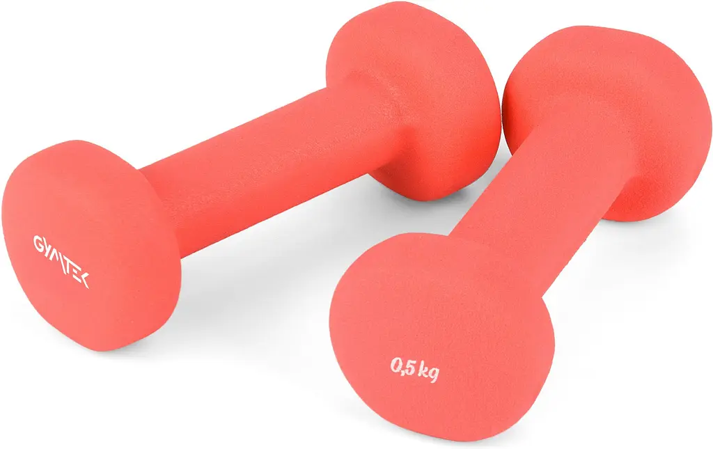 Гантелі для фітнесу неопренові Gymtek Queenfit 2х0,5кг рожевий - фото 2