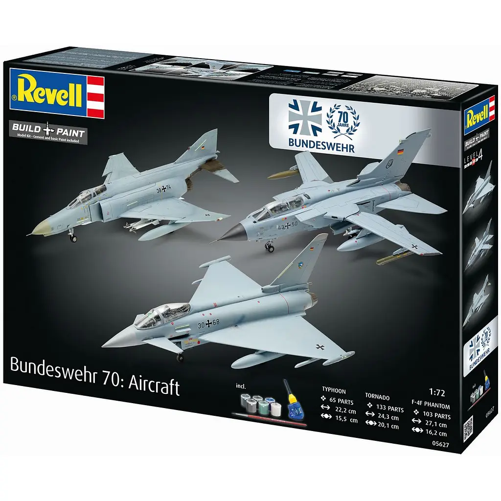 Збірна модель-копія Revell набір до 70 річниці ВПС Німеччини 3 літаки 1:72 (RVL-05627) - фото 6